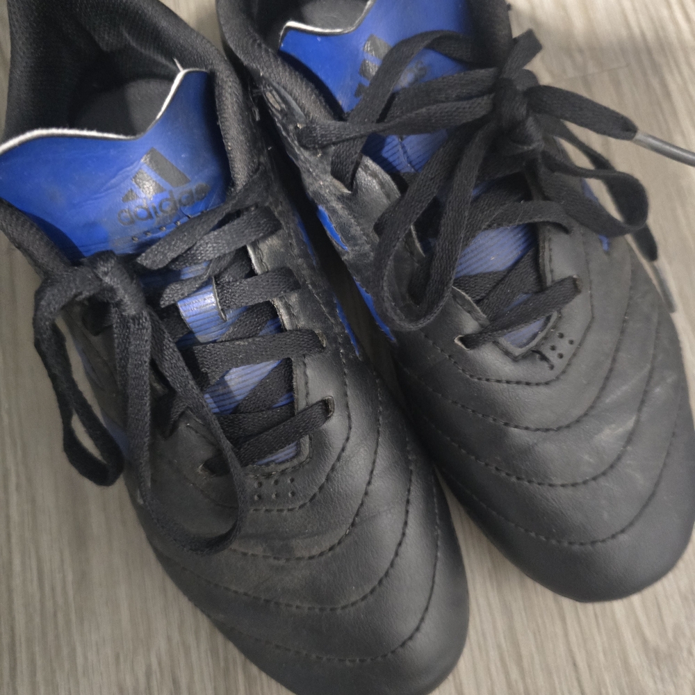 Adidas Black Blue Soccer Cleats Size 4